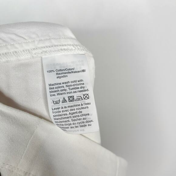 J Crew Crewcuts Girls 14 Set of 2 White Everyday Chino Shorts Cotton Adjustable - Picture 14 of 15